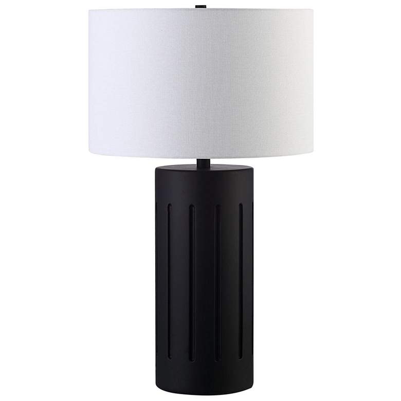 Image 1 Renwil Jannu 27 1/2" Matte Black Rubber Wood Table Lamp