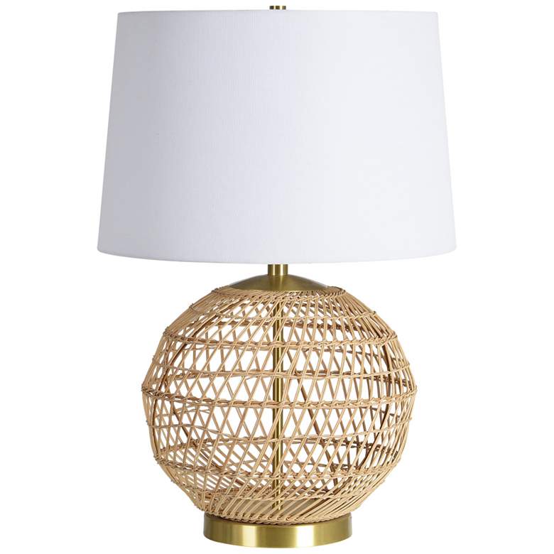 Image 1 Renwil Jinani 25" Modern Coastal Natural Rattan Table Lamp