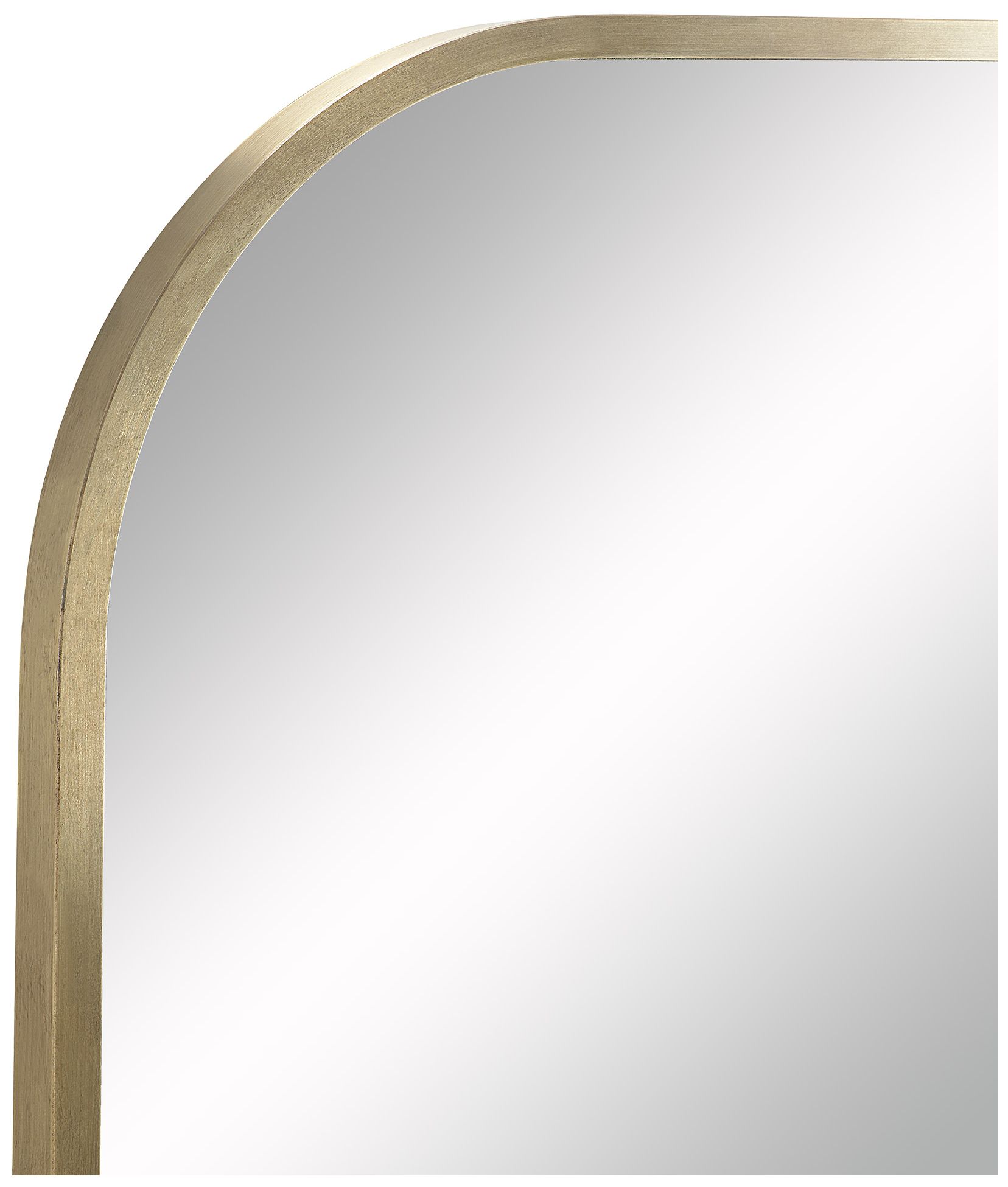 Image 3 Renwil Joan 38 x 40 Rounded Corner Iron Antique Brass Wall Mirror more views