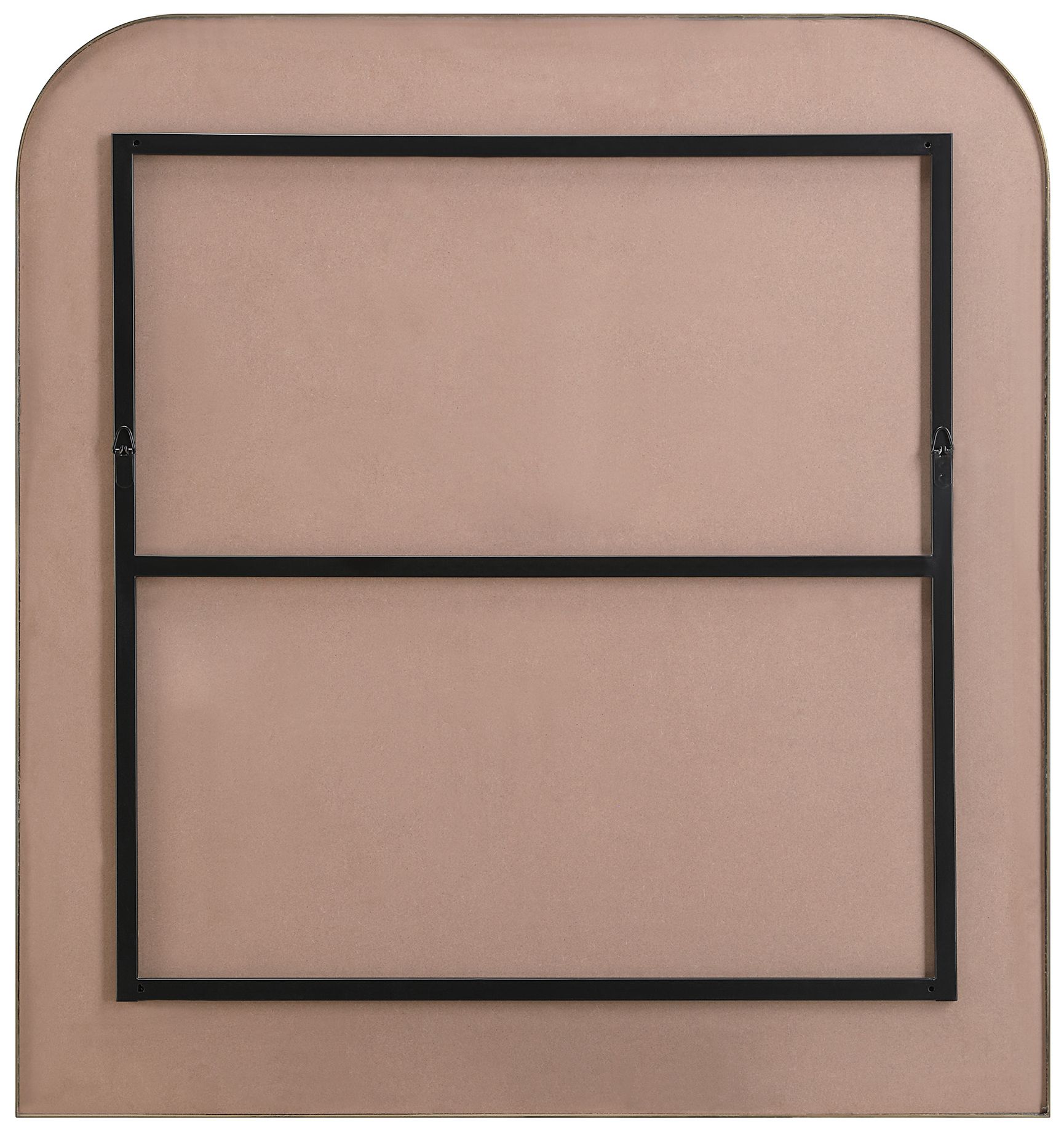Image 5 Renwil Joan 38 x 40 Rounded Corner Iron Antique Brass Wall Mirror more views