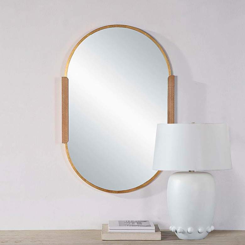 Image 1 Renwil Kerianne Iron Gold Leaf Wall Mirror 27 x 41 x 1.4