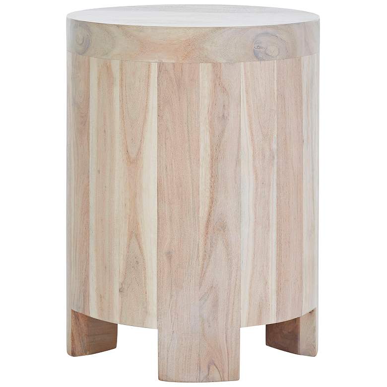 Image 2 Renwil Kernel 24" Wide Whitewash Acacia Wood Side Table