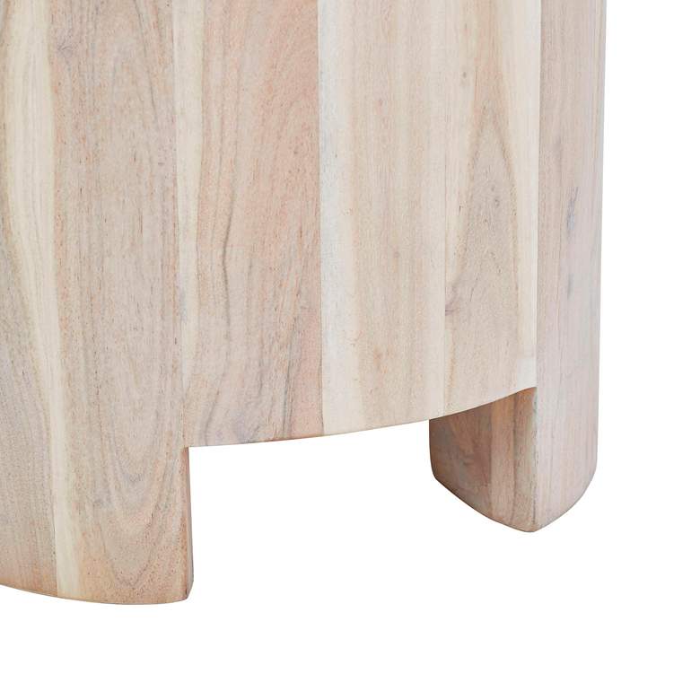 Image 6 Renwil Kernel 24" Wide Whitewash Acacia Wood Side Table more views