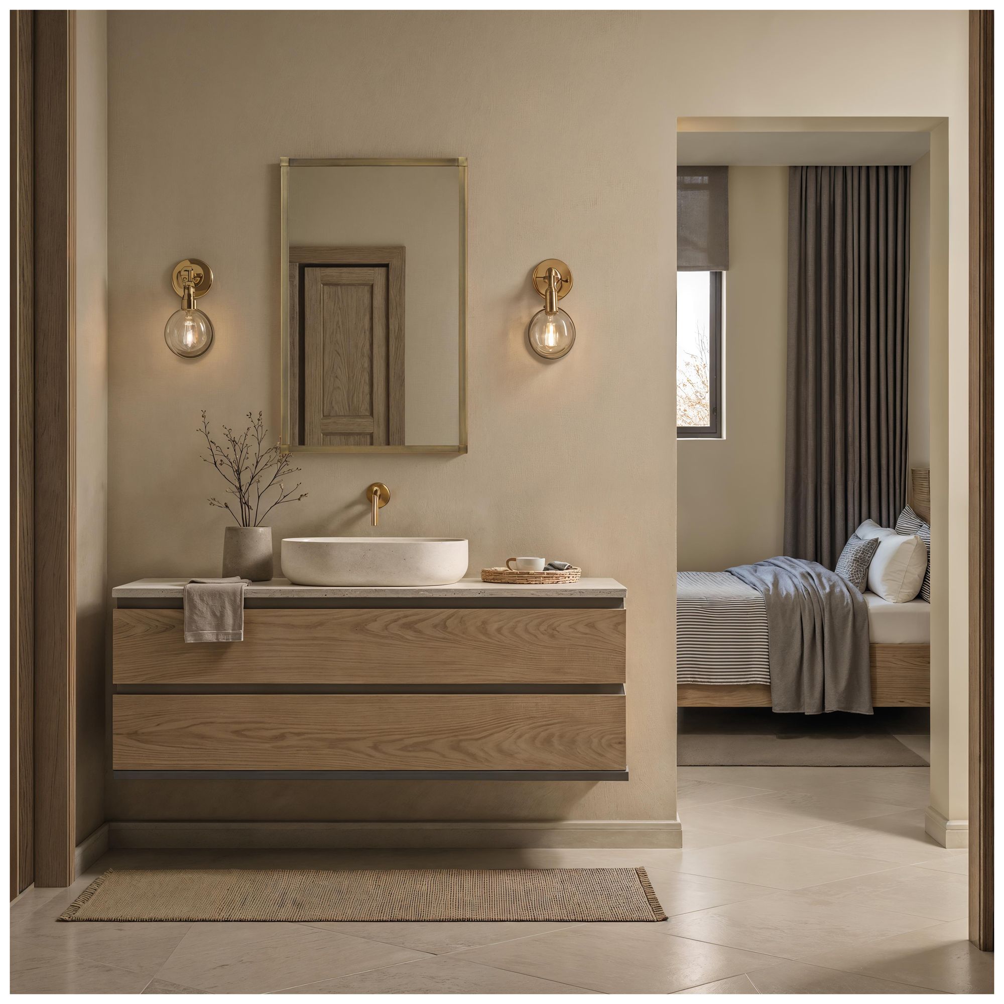 Image 2 Renwil Khaya 35" H x 22" W Wall Mirror, Yellow more views