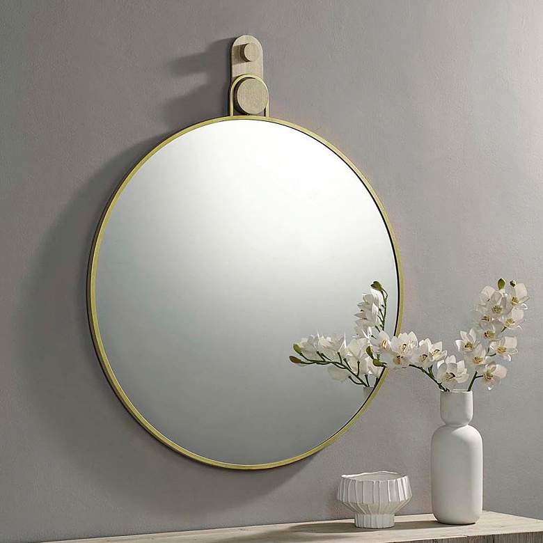 Image 1 Renwil Kinsley Iron Gold Leaf Wall Mirror 40 x 49 x 1