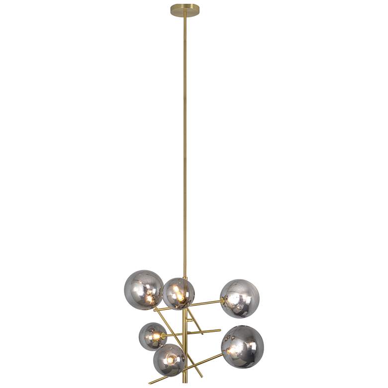 Image 1 Renwil Laylani Black Smokey Glass Globes Ceiling Fixture 28.5x17.5x28.5&
