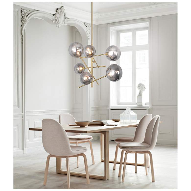 Image 7 Renwil Laylani Black Smokey Glass Globes Ceiling Fixture 28.5x17.5x28.5& more views