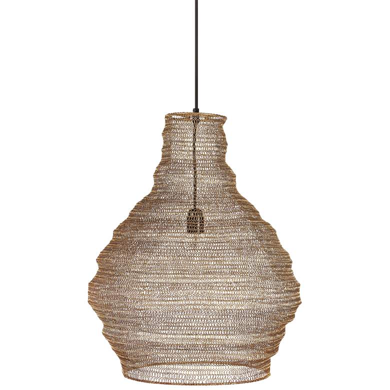 Image 2 Renwil Lighting Gere 16" Wide Modern Gold Mesh Metal Pendant Light