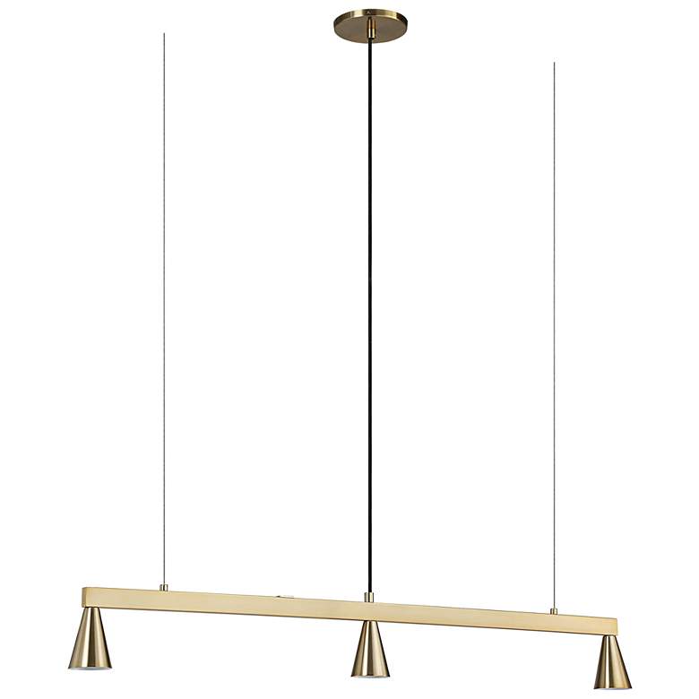 Image 1 Renwil Linea Plated Champagne Ceiling Fixture 42x4.75x2.5"