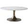 Renwil Lovisa 35" Wide Antique Brass Round Coffee Table