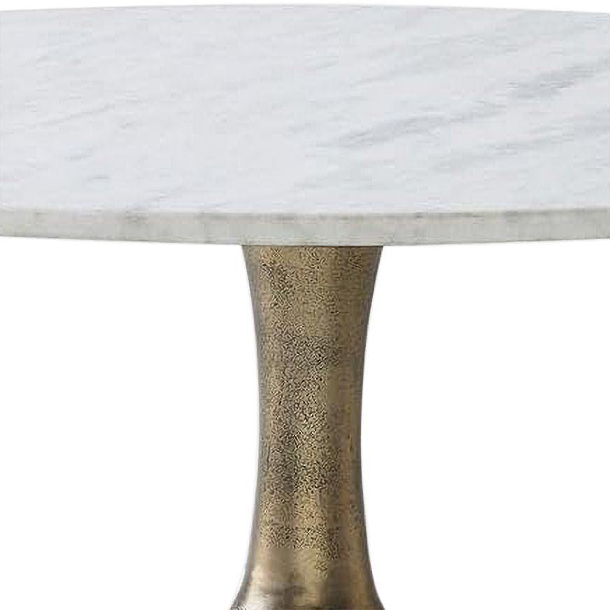 Image 3 Renwil Lovisa 35" Wide Antique Brass Round Coffee Table more views