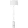 Renwil Lozica 62 1/2" Marble Natural White Brushed Brass Floor Lamp
