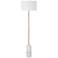 Renwil Lozica 62 1/2" Marble Natural White Brushed Brass Floor Lamp