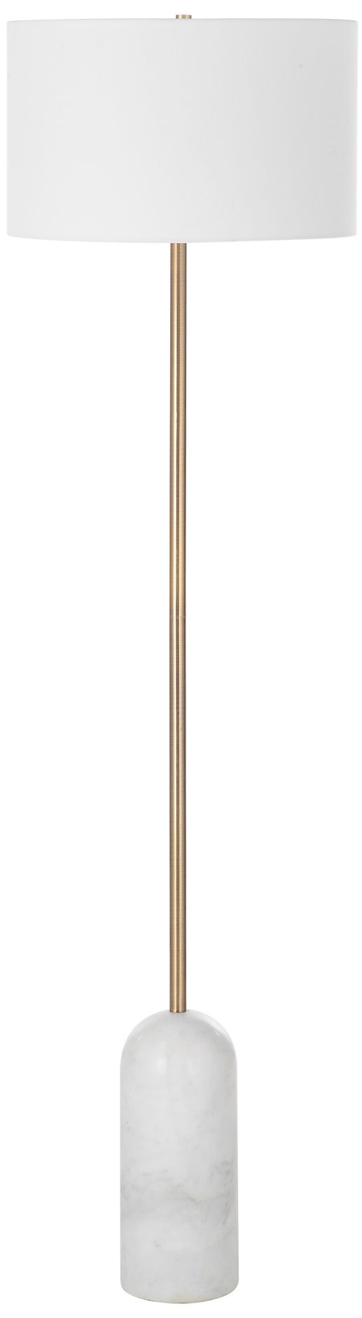 Image 2 Renwil Lozica Marble Natural White Brushed Brass Floor Lamp more views