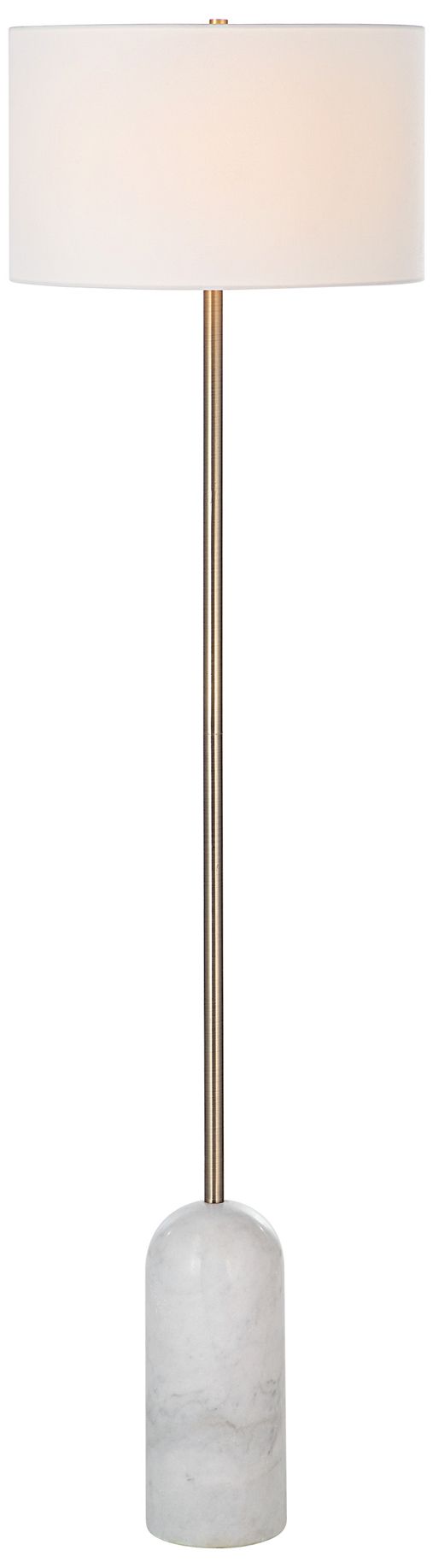 Image 3 Renwil Lozica Marble Natural White Brushed Brass Floor Lamp more views