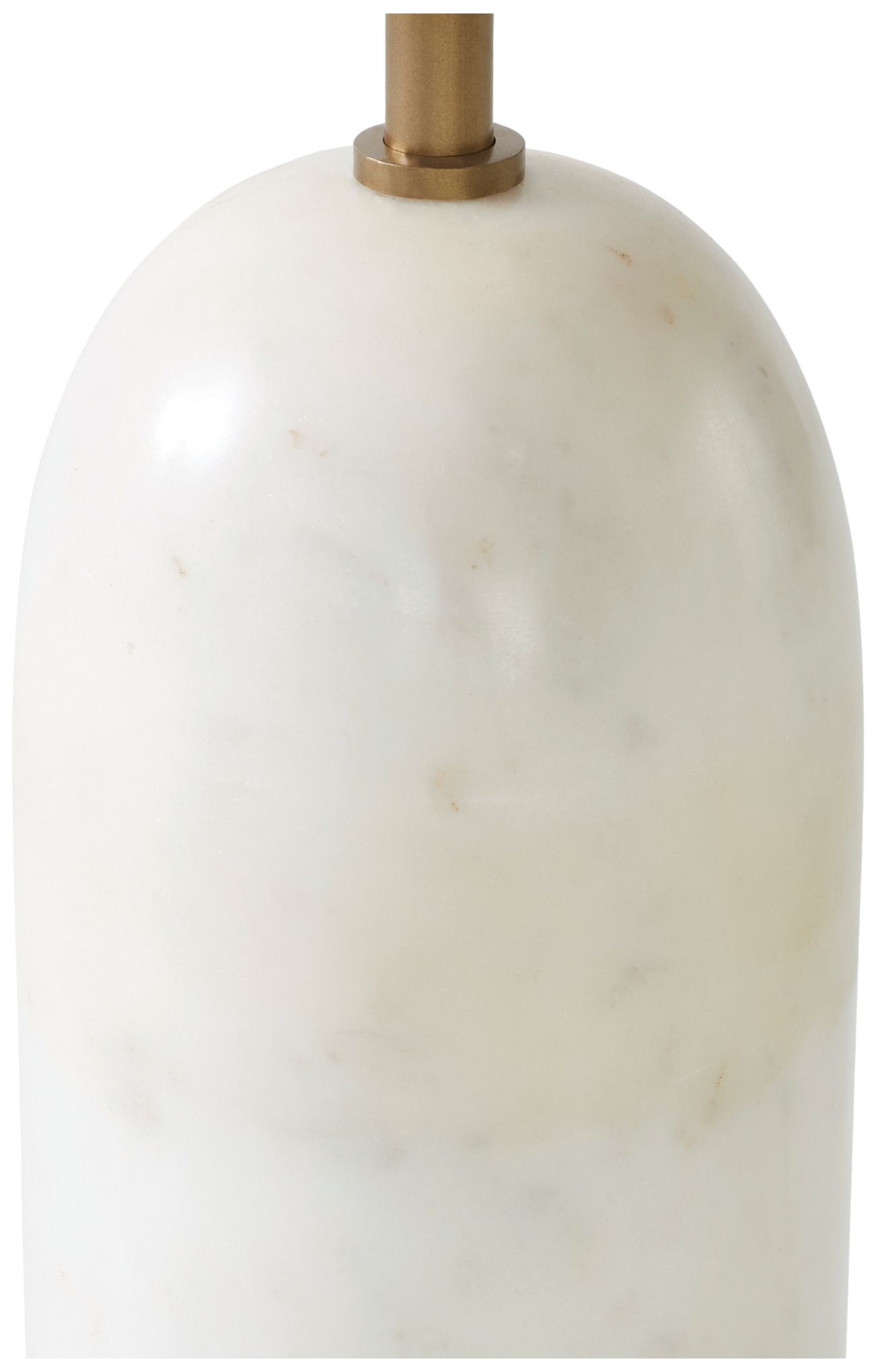 Renwil Lozica Marble Natural White Brushed Brass Floor Lamp