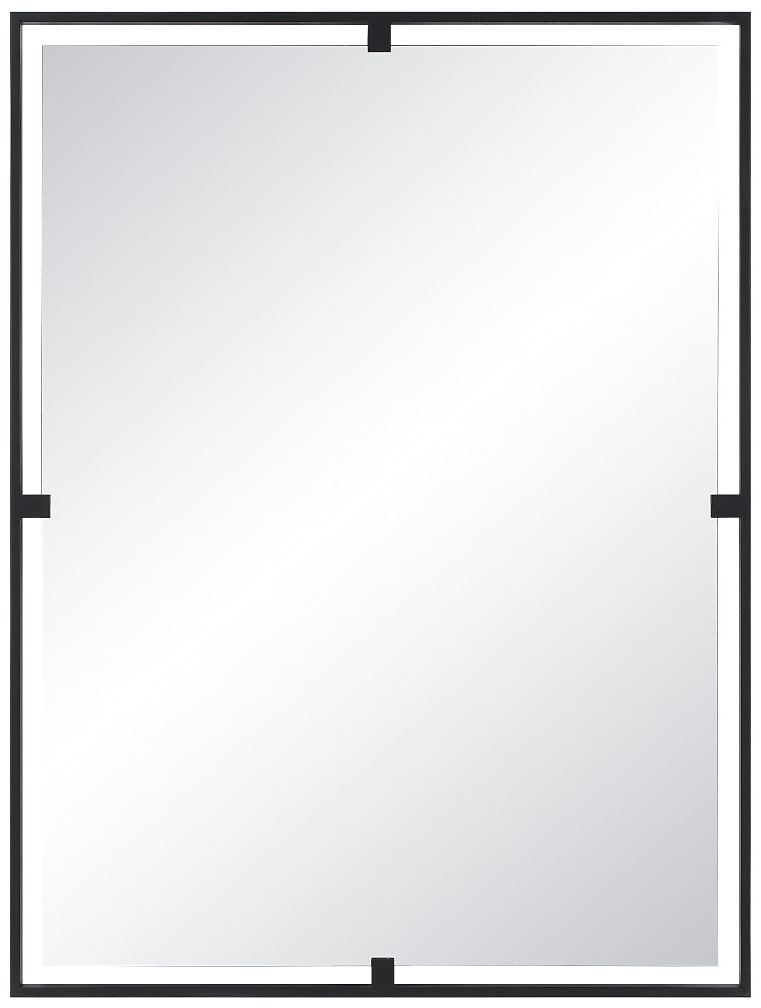 Image 2 Renwil Marco 40" Tall Rectangle Wall Mirror, Black