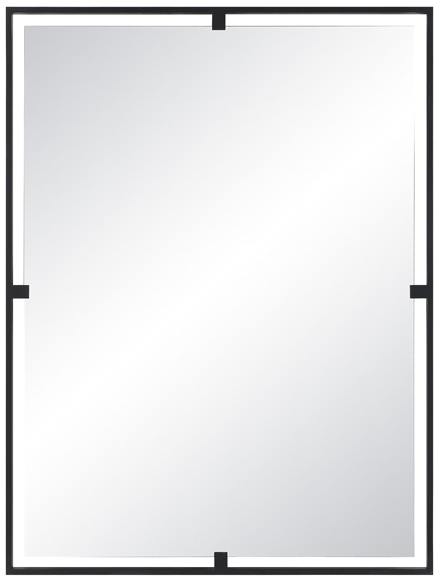 Image 3 Renwil Marco 40" Tall Rectangle Wall Mirror, Black more views