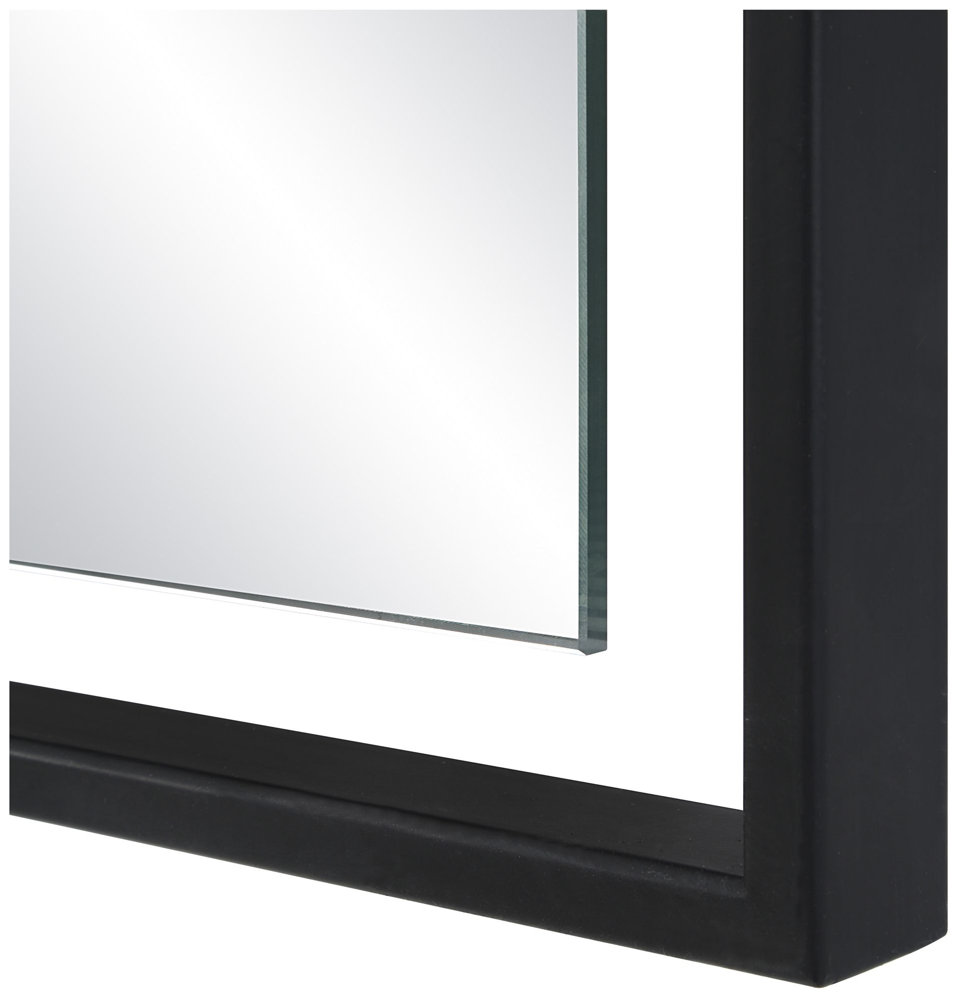 Image 4 Renwil Marco 40" Tall Rectangle Wall Mirror, Black more views