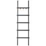 1_Renwil Mareva 18" Wide Black Wood Decorative Blanket Ladder