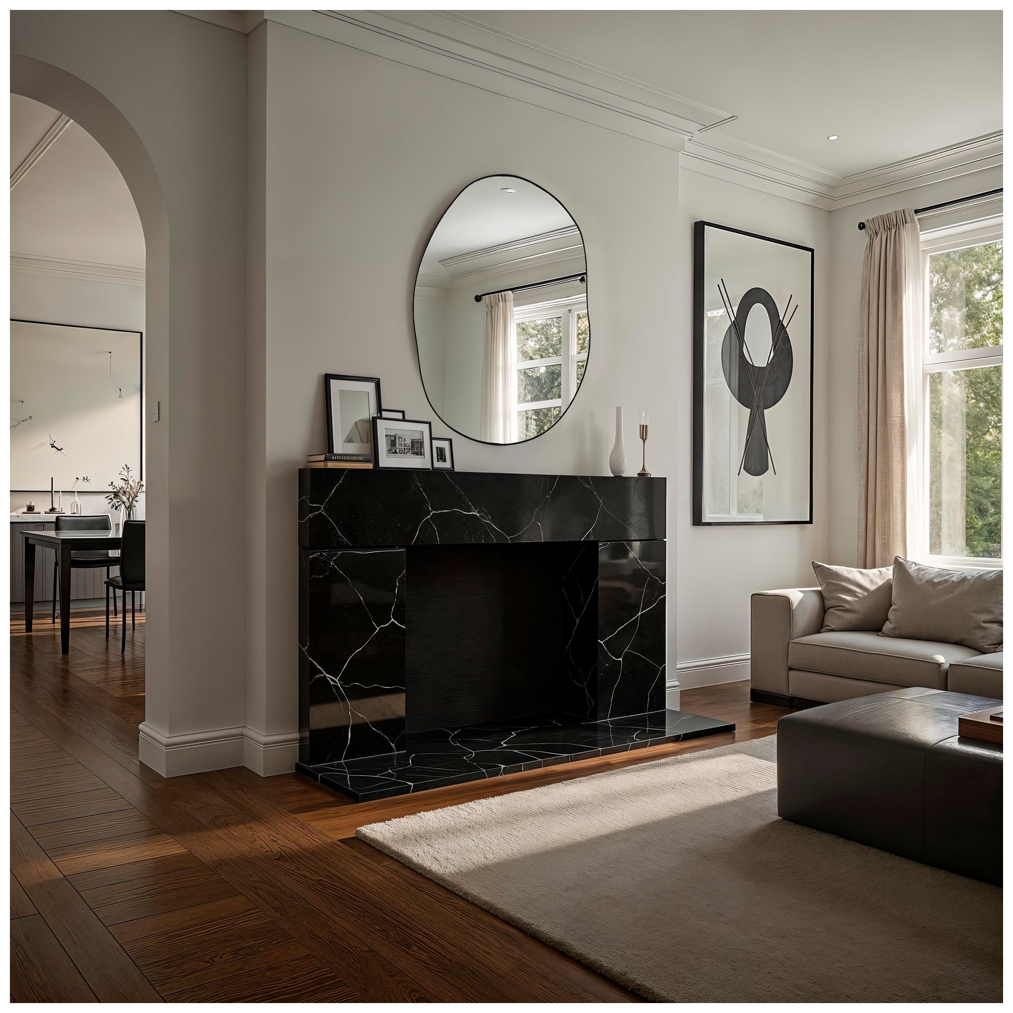 Image 3 Renwil Messini 30" H x 20" W Wall Mirror, Black more views