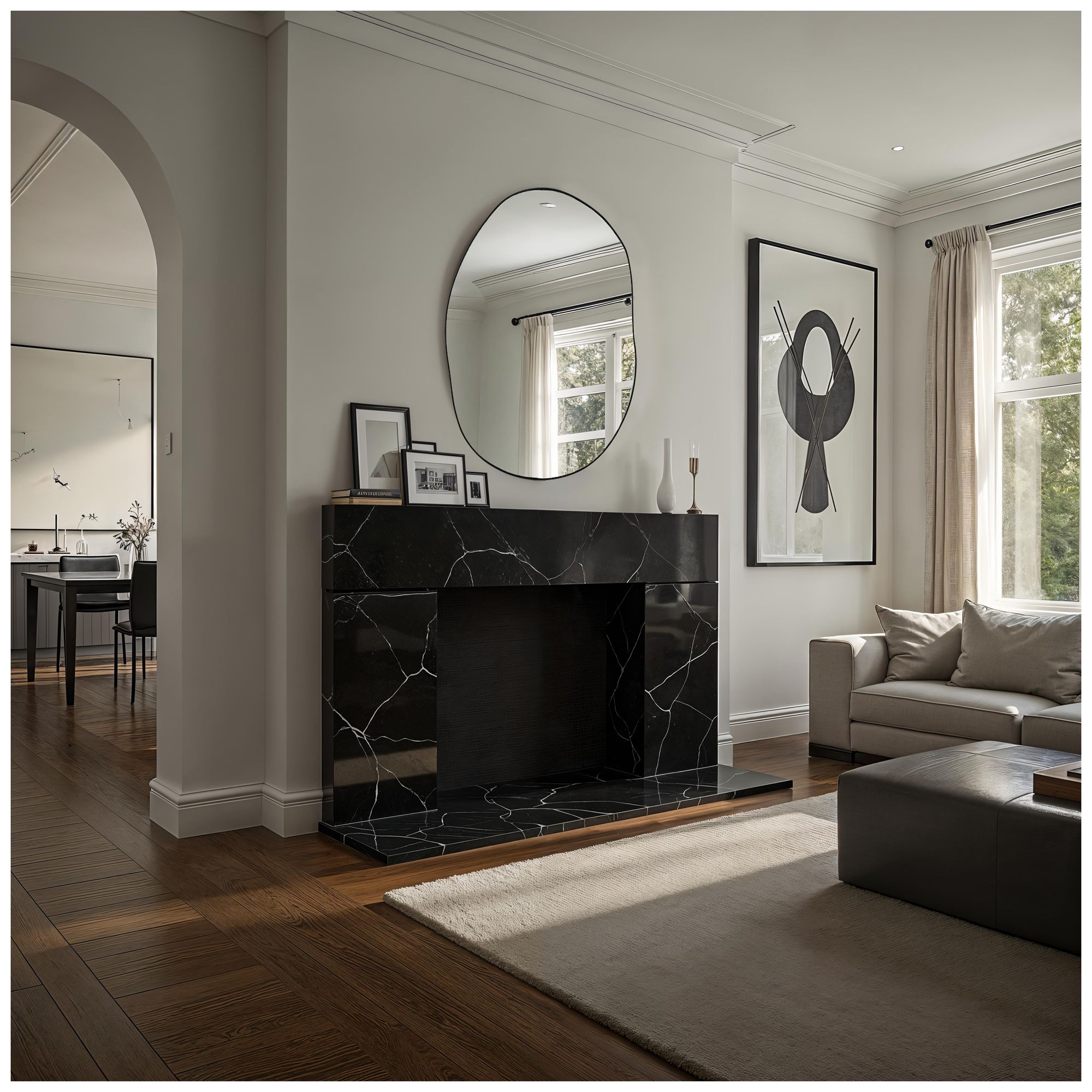 Image 2 Renwil Messini 30" H x 20" W Wall Mirror, Black more views