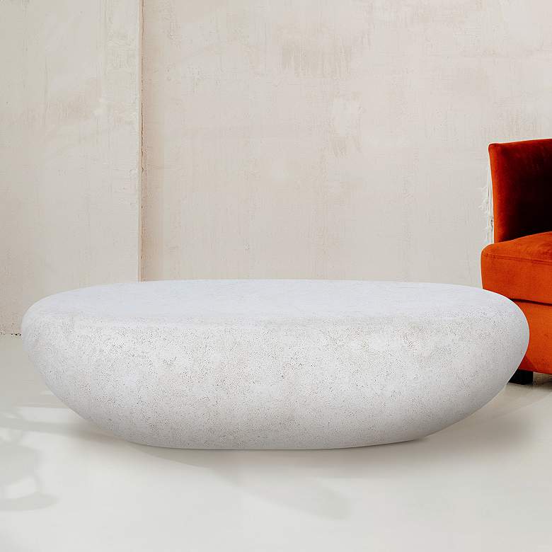 Image 1 Renwil Minda 46 3/4" Wide Natural Stone Indoor/Outdoor Bench