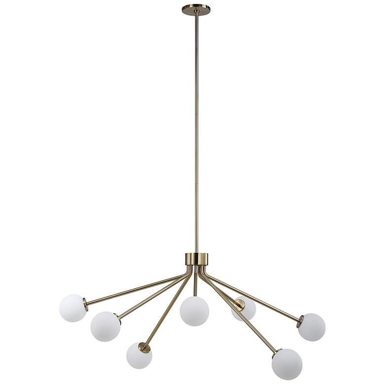 Image 1 Renwil Mundo Plated Champagne Ceiling Fixture 46x23x40"