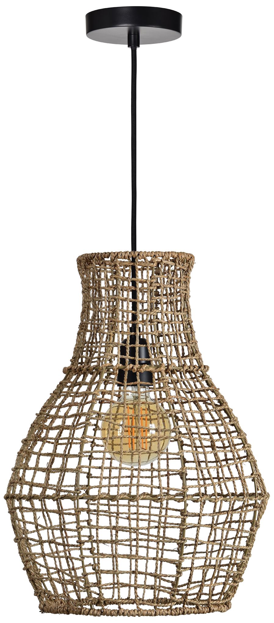 Image 4 Renwil Nahanni Seagrass Natural Mesh Ceiling Fixture 13.78x18.9x126" more views