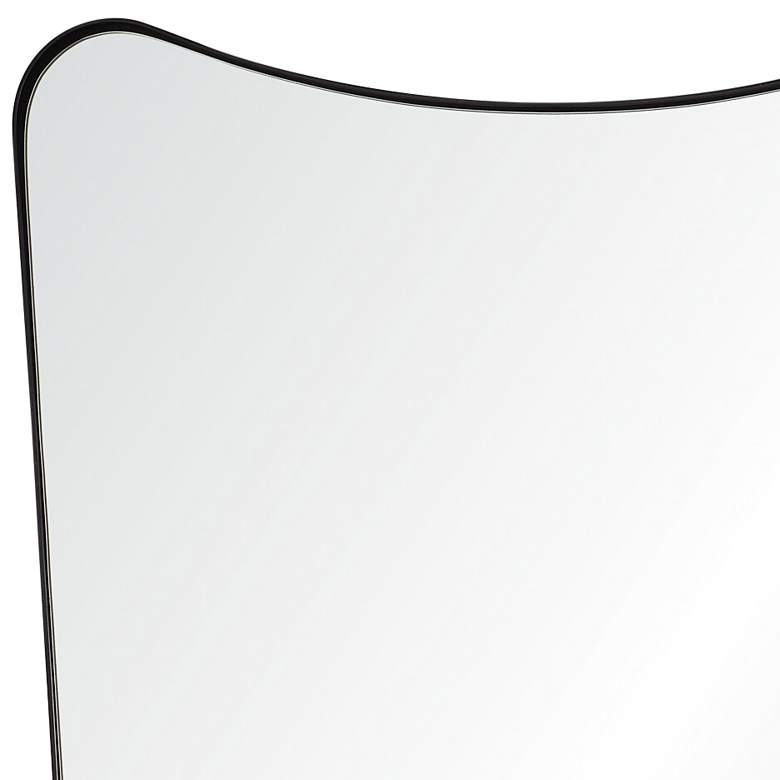 Image 3 Renwil Nashua Matte Black Iron 24" x 36" Angled Wall Mirror more views