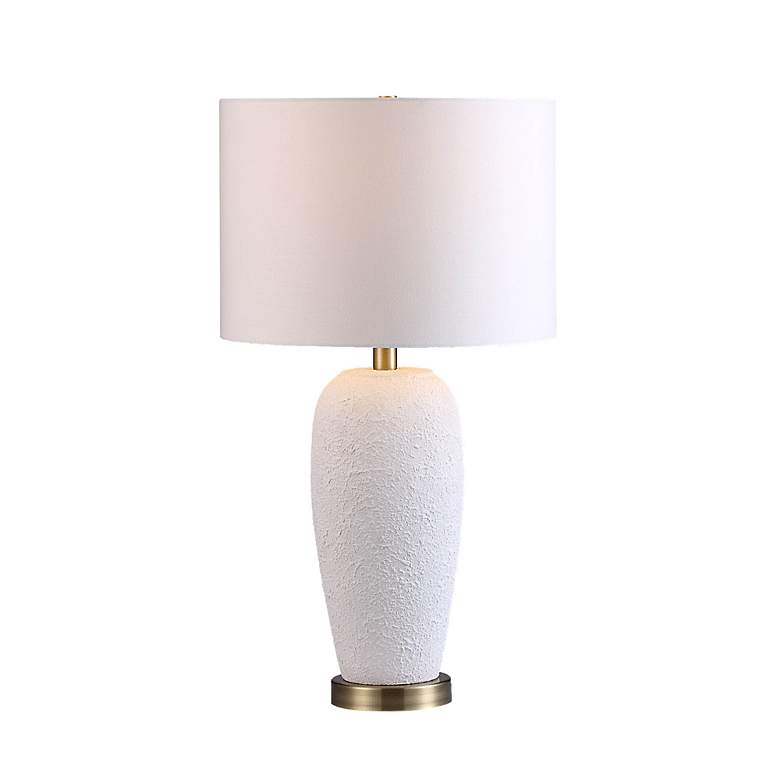 Image 5 Renwil Nissa 25 1/2" High Textured Matte White Ceramic Table Lamp more views