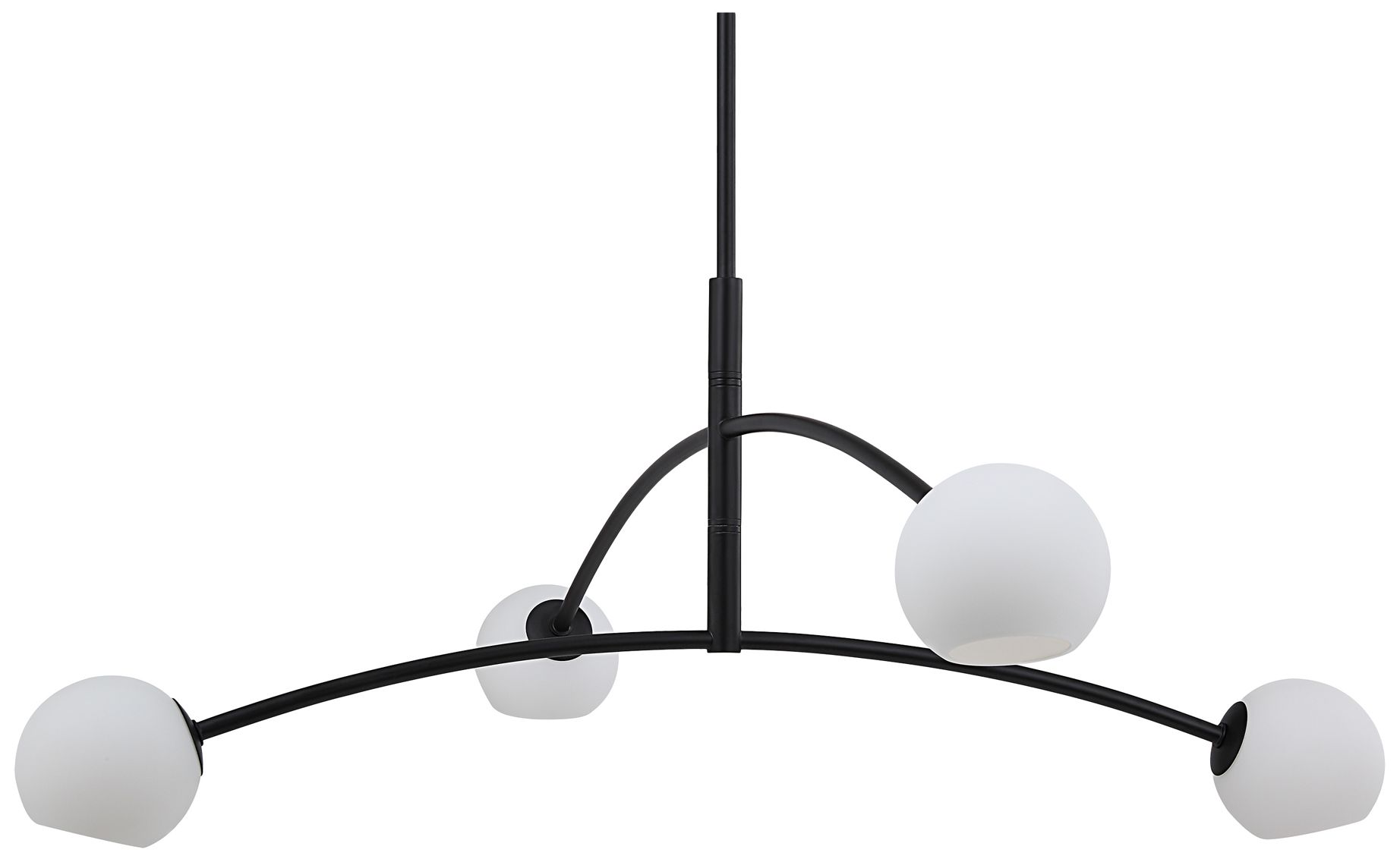 Thumbnail3 of Renwil Nube Matte Black Etched White Glass Ceiling Fixture more views