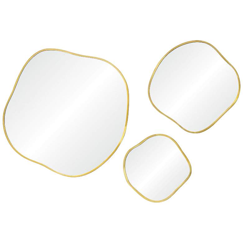 Image 2 Renwil Nucleus Iron Satin Brass Wall Mirror 36 x 36 x 0.4