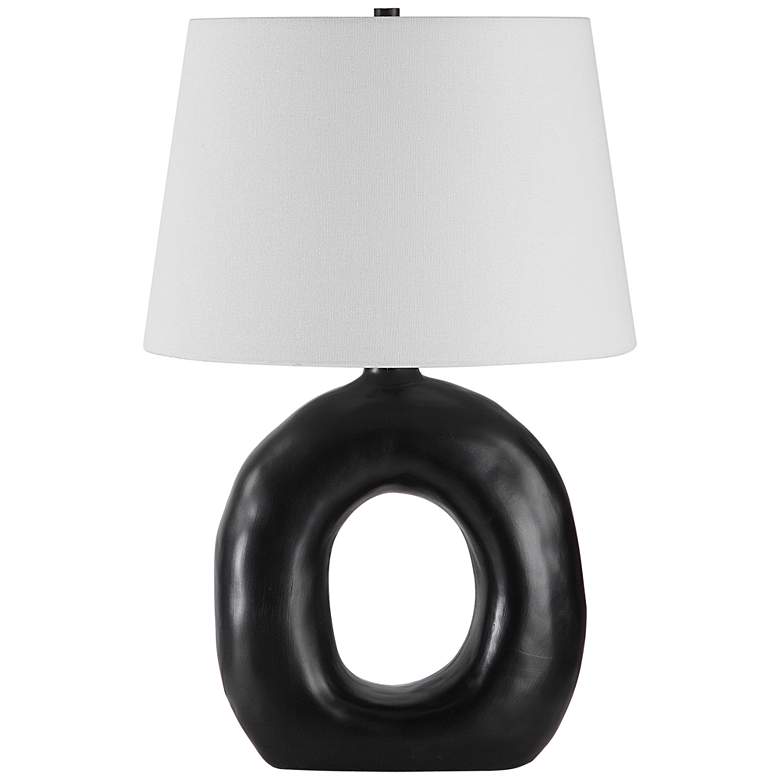 Image 1 Renwil Omaru 23" High Modern Matte Black Ceramic Table Lamp