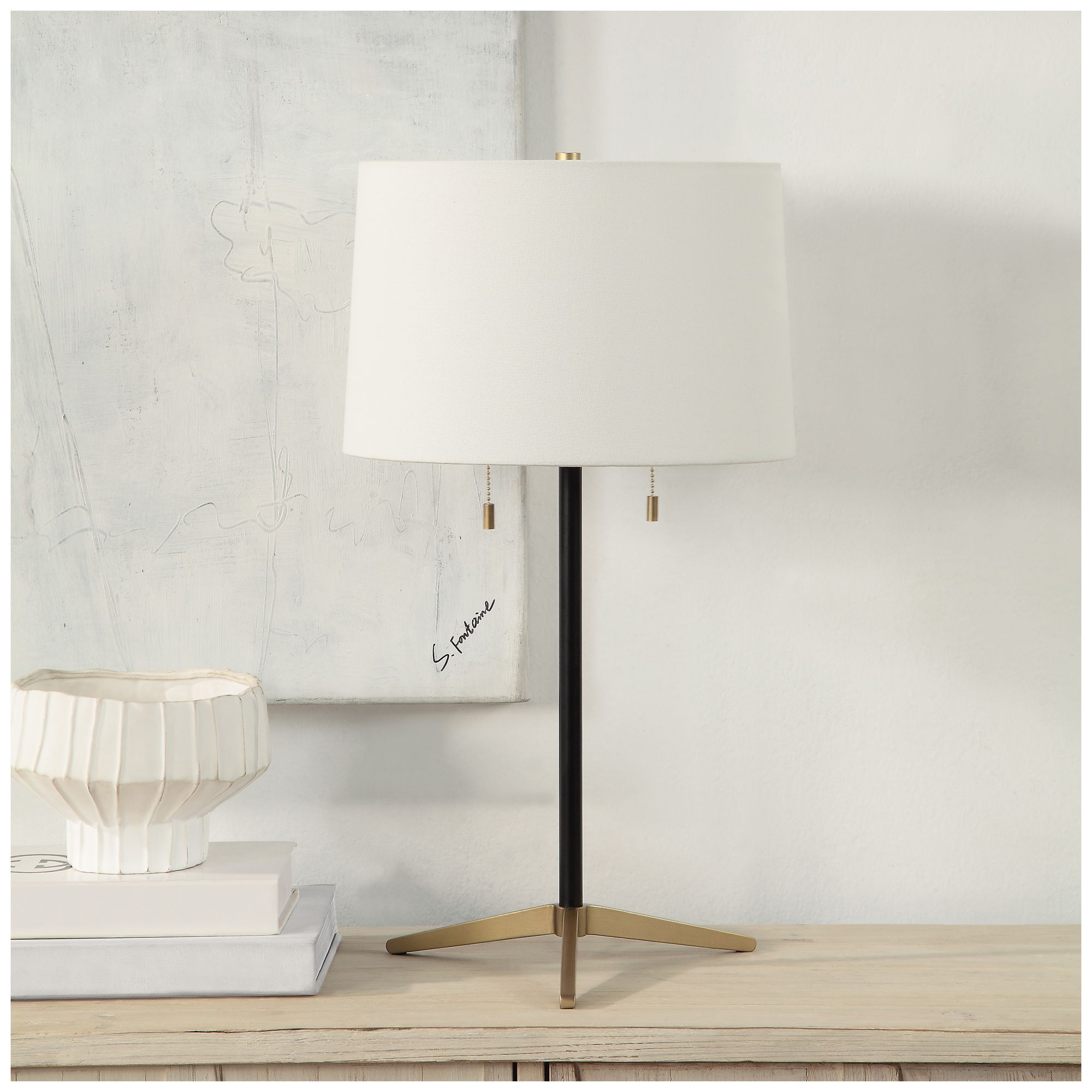 Image 2 Renwil Orono 25" Tall Matte Black Iron Table Lamp (Set of 2) more views