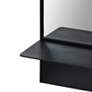 Renwil Otavi Matte Black Iron 35" Square Shelf Wall Mirror