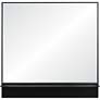 Renwil Otavi Matte Black Iron 35" Square Shelf Wall Mirror