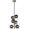 Renwil Page 10" Wide Satin Brass 6-Light LED Mini Chandelier