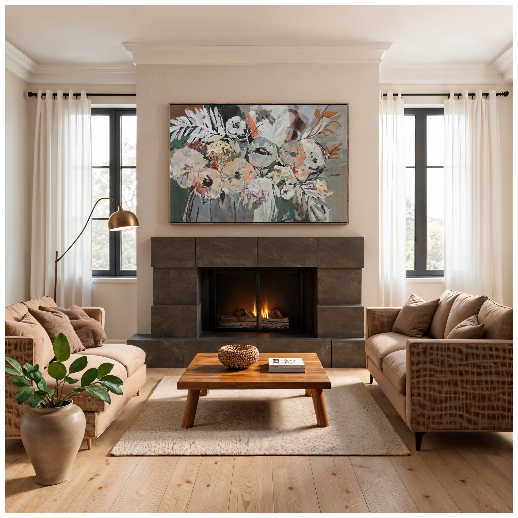 Image 4 Renwil Paine 40" H x 60" W Canvas Art more views