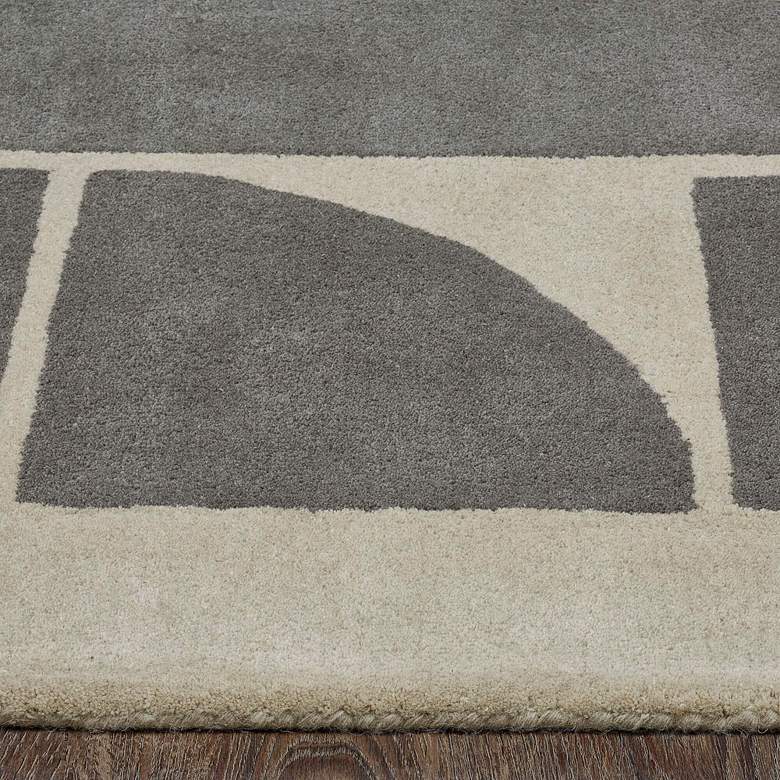 Image 3 Renwil Perseverance 5'3"x7'3" Oatmeal Charcoal Wool Rug more views