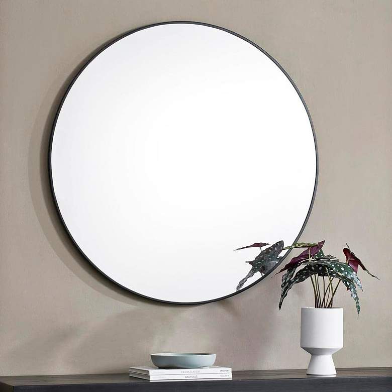 Image 1 Renwil Posadas Iron Matte Black Wall Mirror