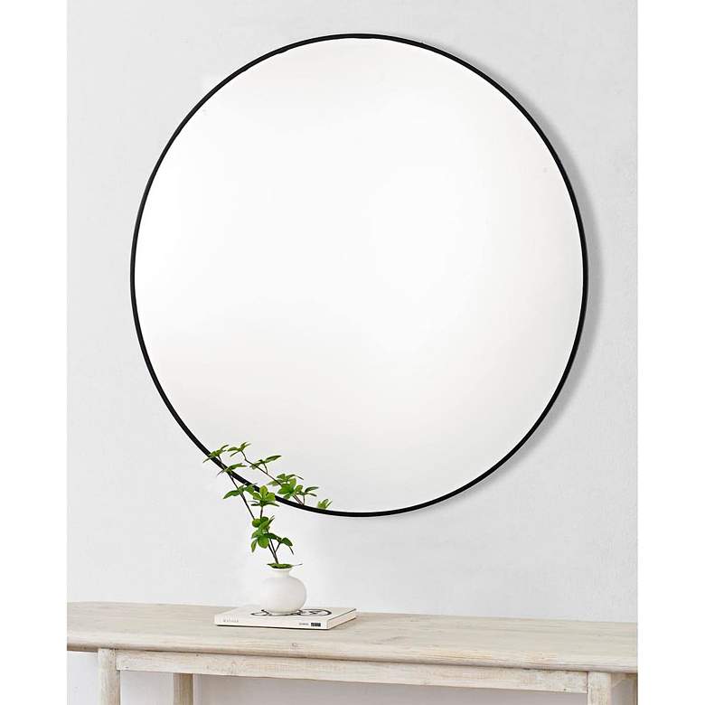 Image 7 Renwil Posadas Iron Matte Black Wall Mirror more views