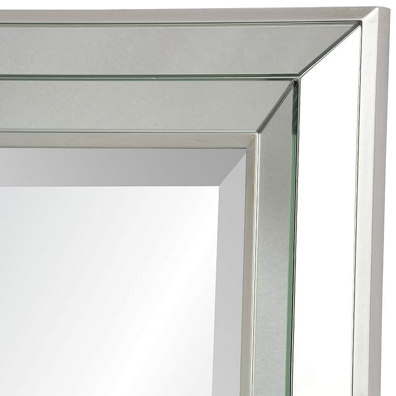 Image 4 Renwil Quite 30" x 40" Silver Leaf Rectangular Wall Mirror more views