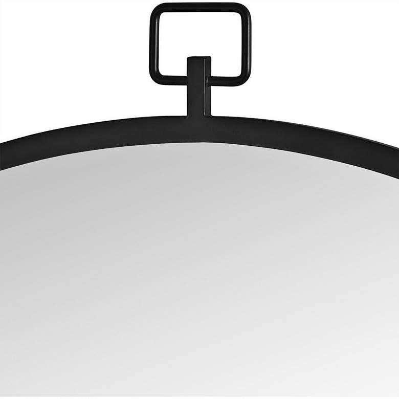 Image 3 Renwil Rayden 38 1/2"x36" Iron Round Matte Black Wall Mirror more views