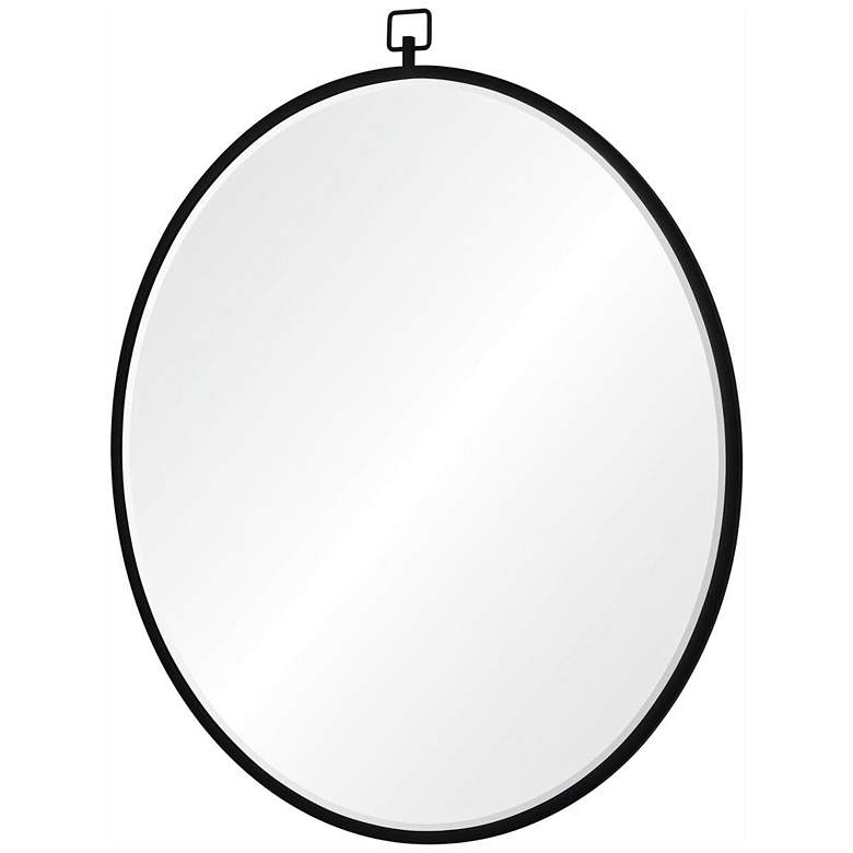 Image 4 Renwil Rayden 38 1/2"x36" Iron Round Matte Black Wall Mirror more views