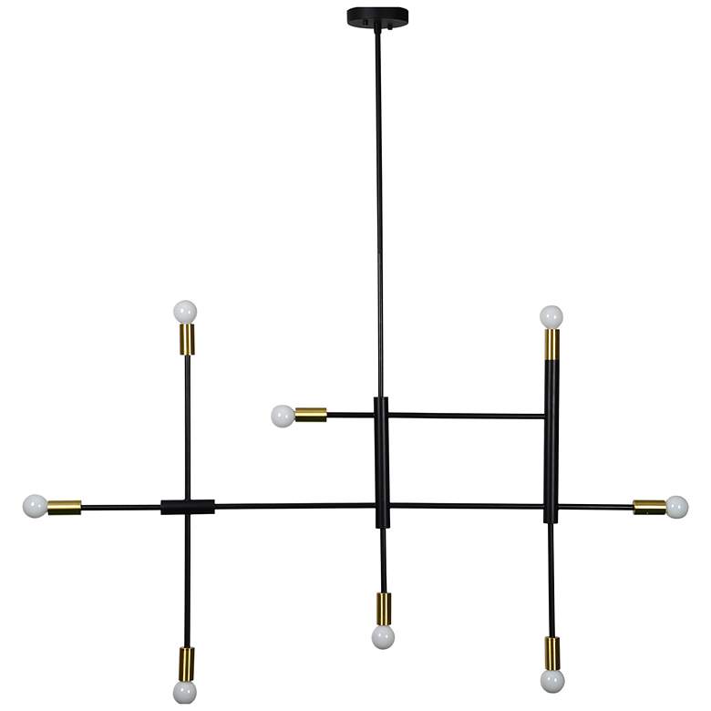 Image 1 Renwil Reegler Iron Black Powder Coated Ceiling Fixture 1.25x33x54.5"