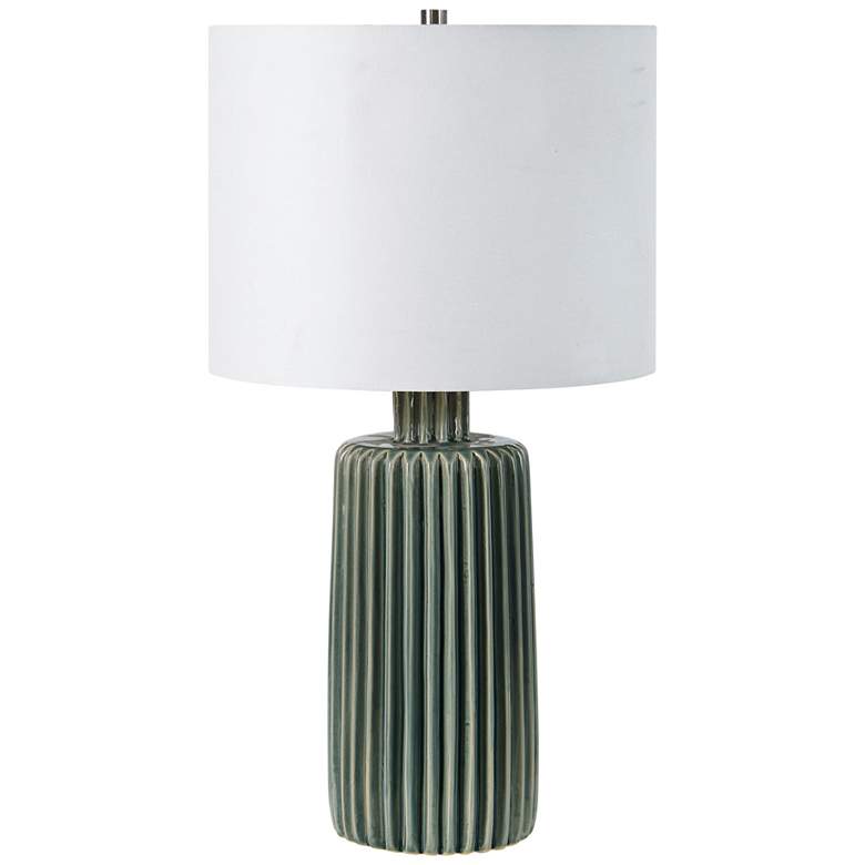 Image 1 Renwil Roza 24 1/2" Modern Ceramic Glazed Crackle Olive Table Lamp