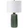 Renwil Roza 24 1/2" Modern Ceramic Glazed Crackle Olive Table Lamp