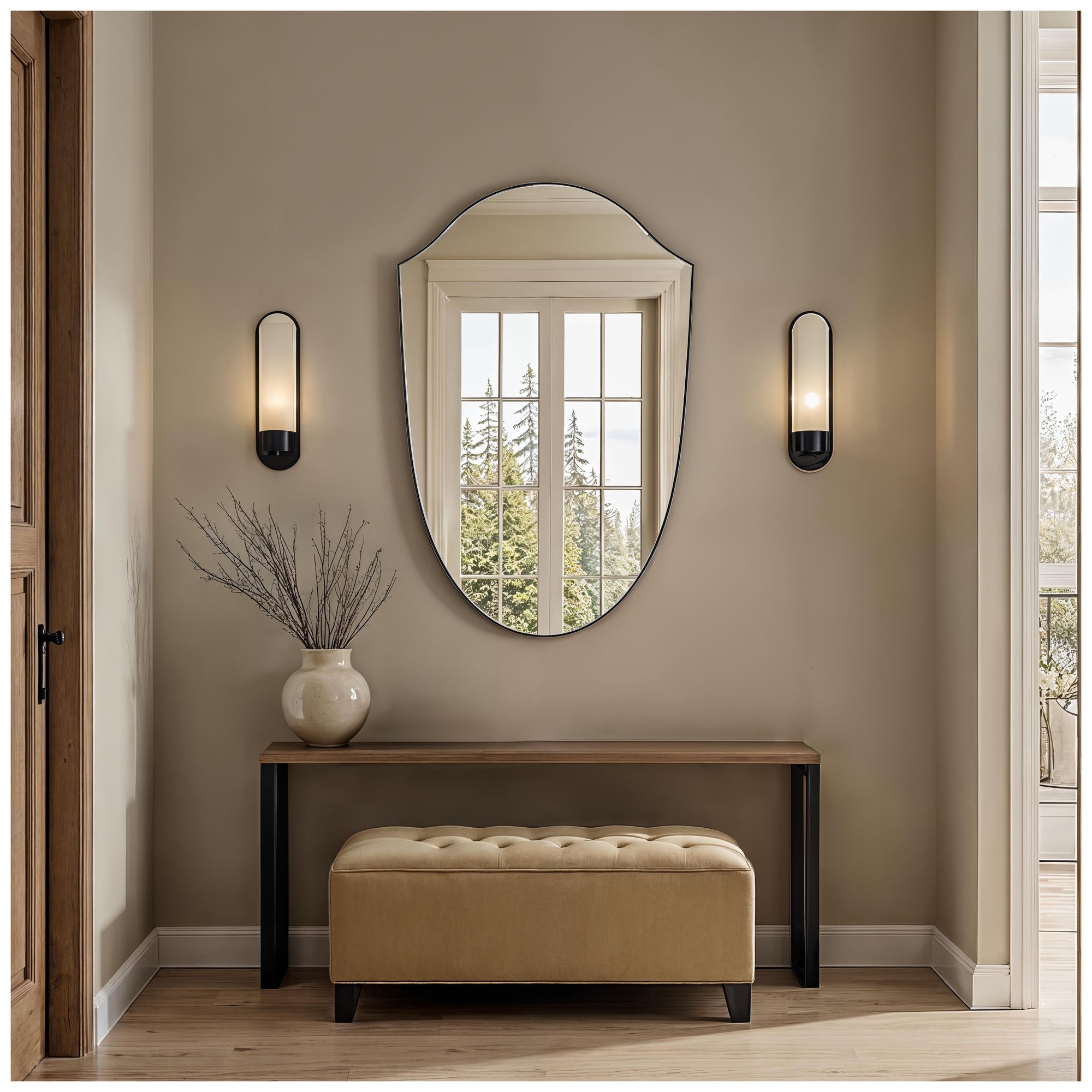 Image 2 Renwil Ryker 40" H x 26" W Wall Mirror, Black more views