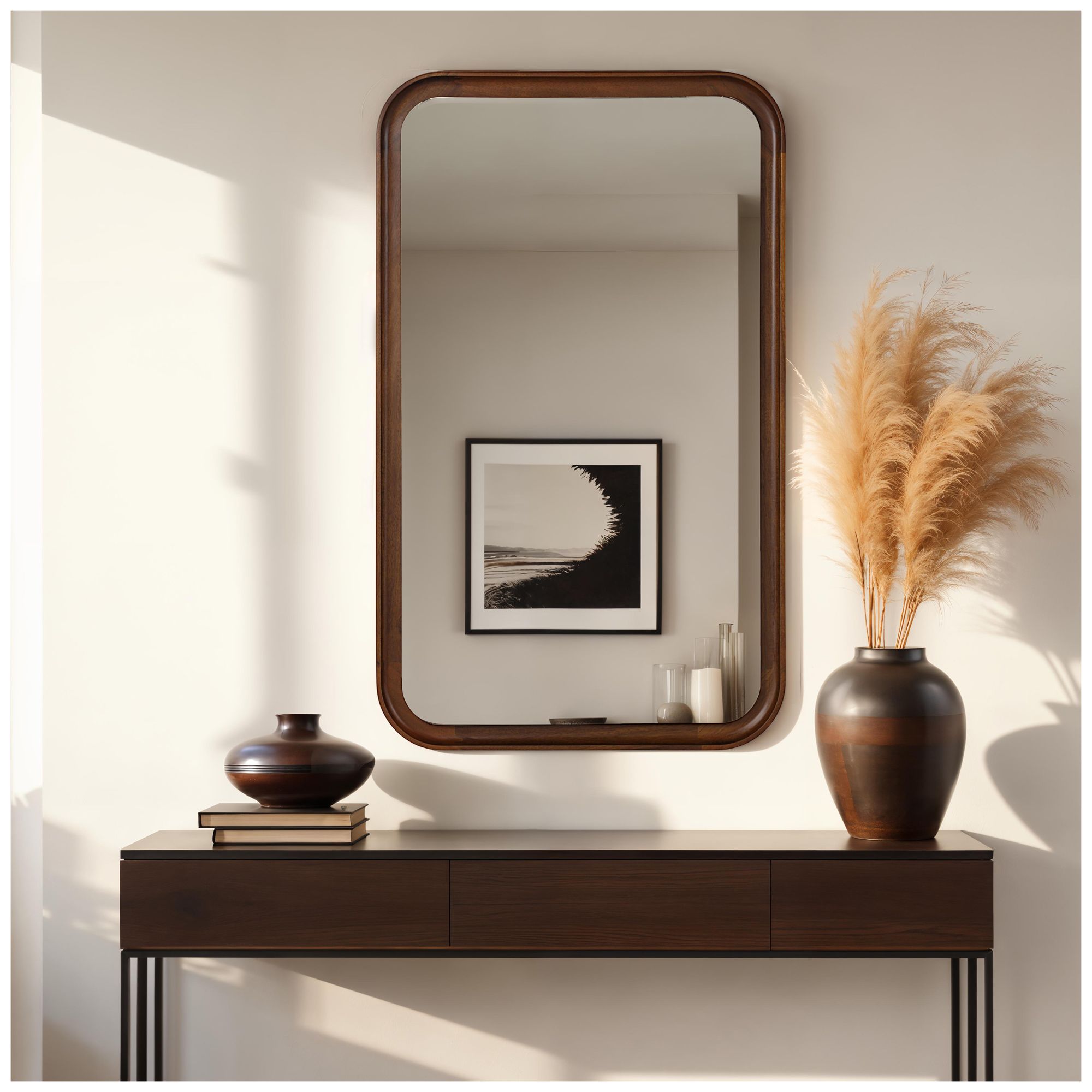 Image 2 Renwil Salvia 40" H x 24" W Wall Mirror, Brown more views
